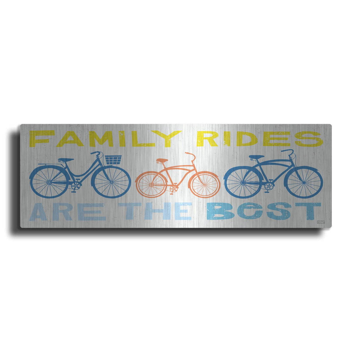 'Lets Cruise Together Family Rides 2 Bright' by Michael Mullan – Metal Wall Art