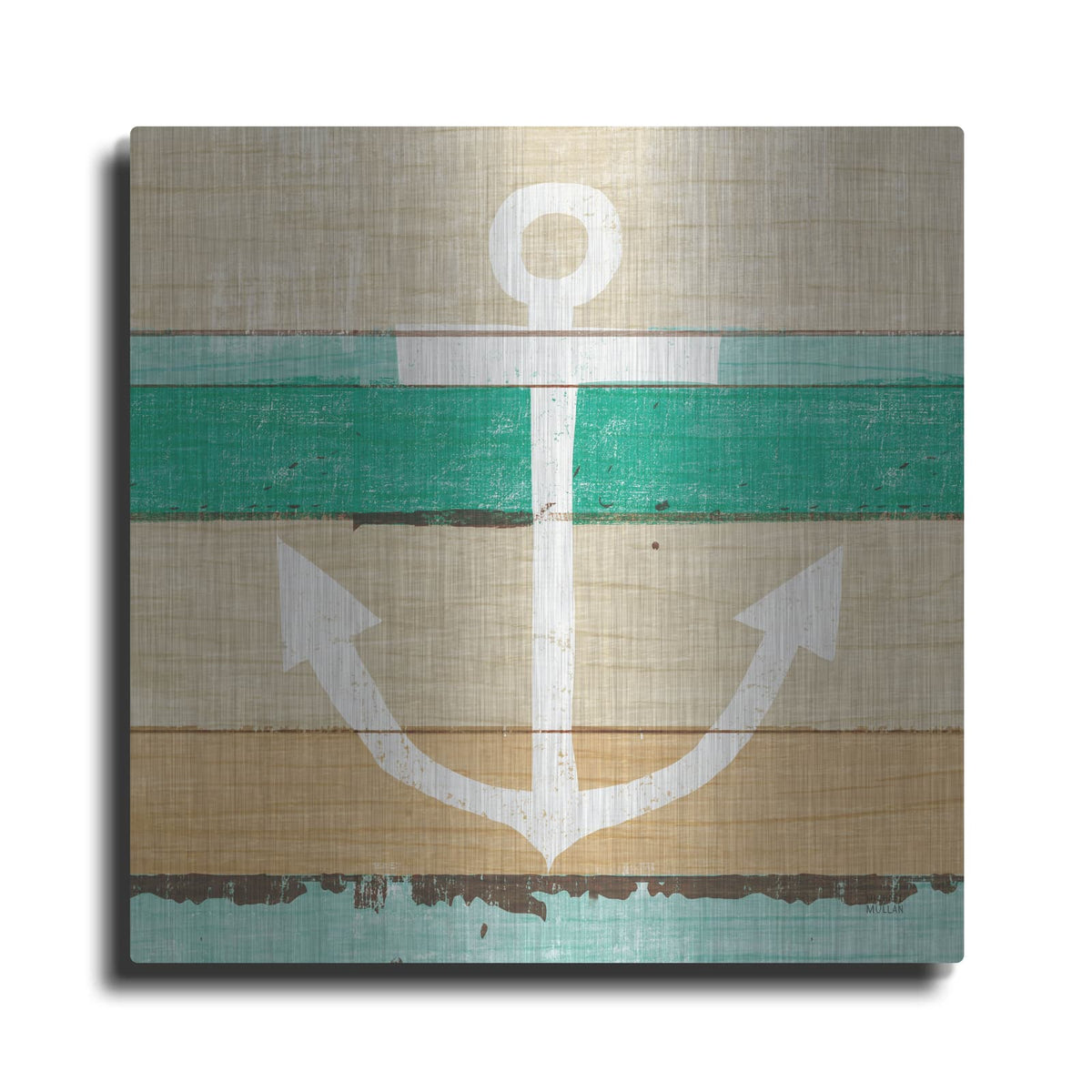 'Beachscape 3 Anchor Green' by Michael Mullan – Metal Wall Art