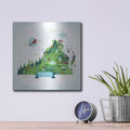 'Illustrated Virginia' by Michael Mullan – Metal Wall Art, 12x12 room view