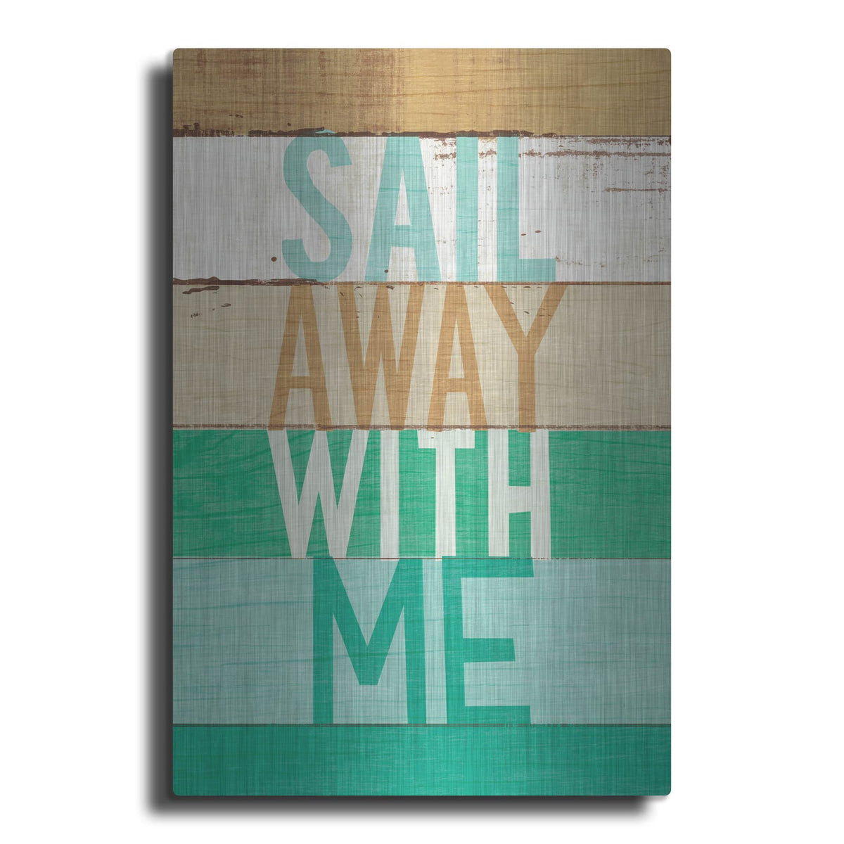 'Beachscape Inspiration 7 Green' by Michael Mullan – Metal Wall Art