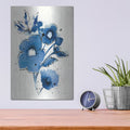 'Independent Blooms Blue 3' by Shirley Novak – Metal Wall Art, 12x16 room view