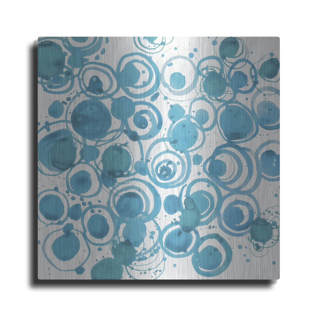 'Dizzy Soft Blue' by Shirley Novak – Metal Wall Art