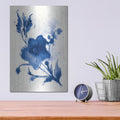 'Independent Blooms Blue 2 V2' by Shirley Novak – Metal Wall Art, 12x16 room view