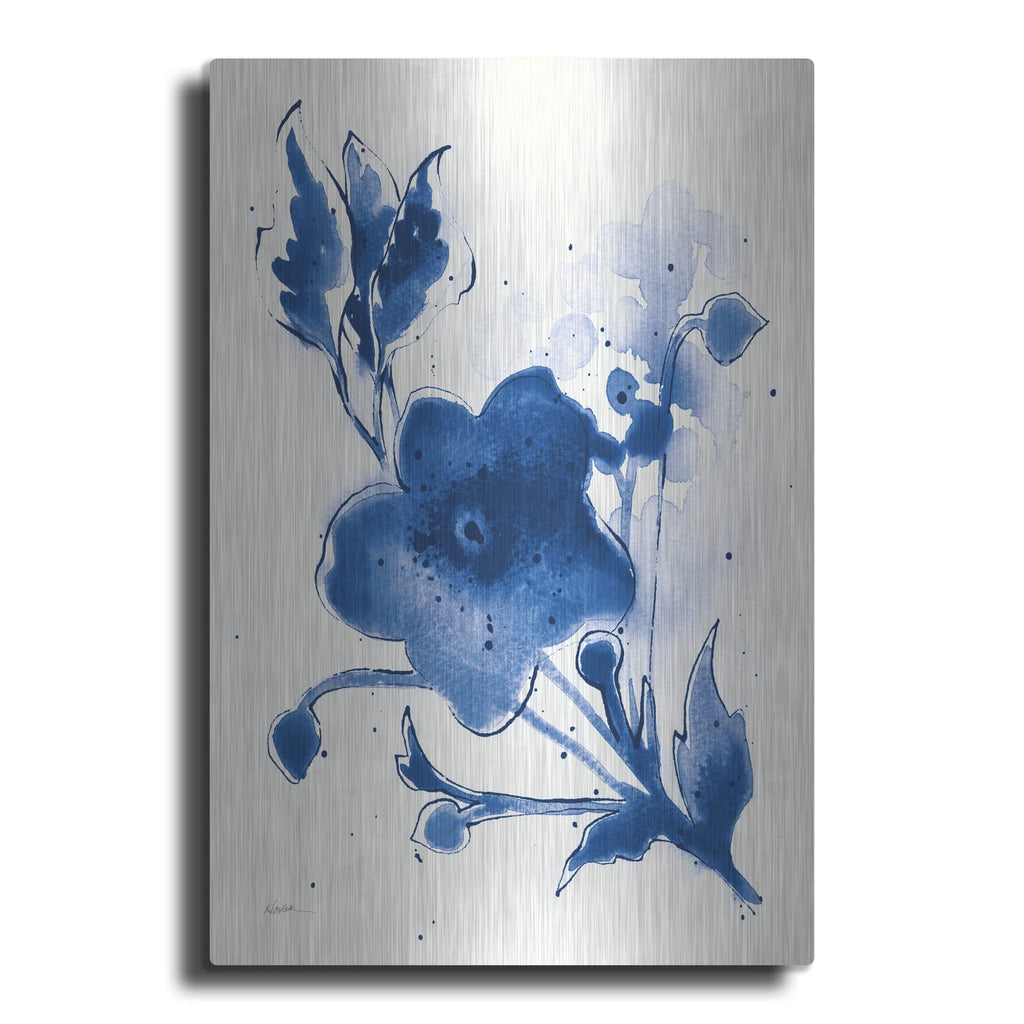 'Independent Blooms Blue 2 V2' by Shirley Novak – Metal Wall Art