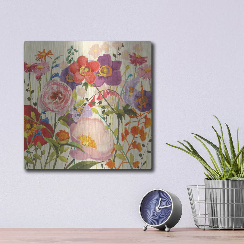 'Couleur Printemps 2' by Shirley Novak – Metal Wall Art, 12x12 room view