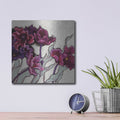 'Ruffled Tulips' by Shirley Novak – Metal Wall Art, 12x12 room view