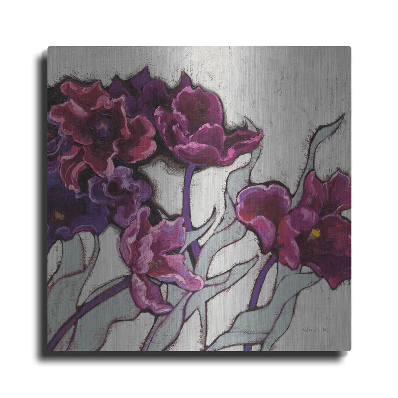 'Ruffled Tulips' by Shirley Novak – Metal Wall Art