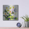 'Poppies And Peonies' by Shirley Novak – Metal Wall Art, 12x12 room view