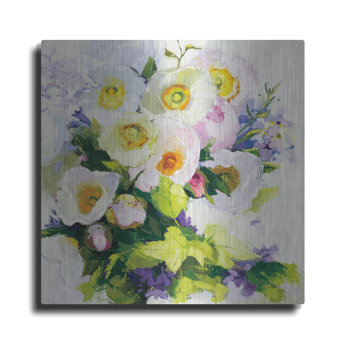 'Poppies And Peonies' by Shirley Novak – Metal Wall Art