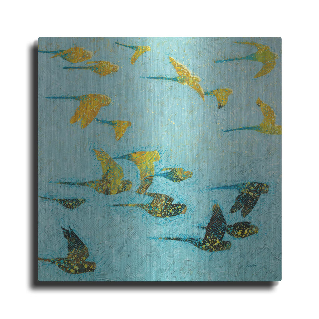 'Gilded Flight' by Shirley Novak – Metal Wall Art