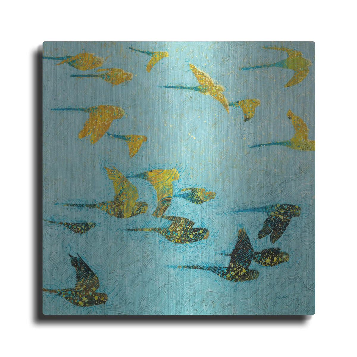 'Gilded Flight' by Shirley Novak – Metal Wall Art