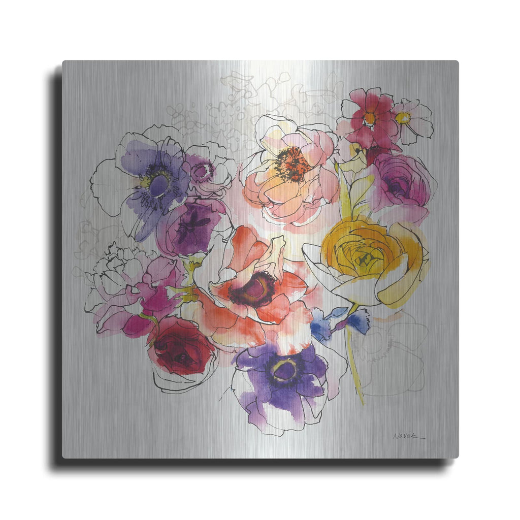 'Rainbow Ruffles 2' by Shirley Novak – Metal Wall Art