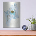 'Carols Roses 5 Blue' by Shirley Novak – Metal Wall Art, 12x16 room view