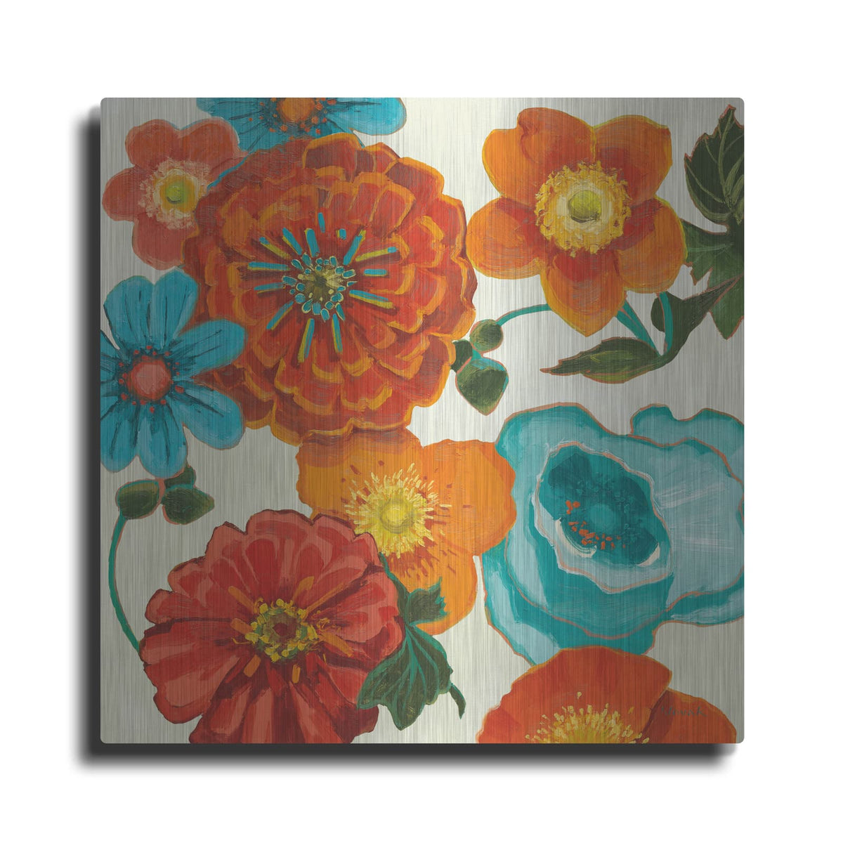 'Spring Collage Vignette' by Shirley Novak – Metal Wall Art