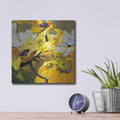 'Yellow Action August' by Shirley Novak – Metal Wall Art, 12x12 room view