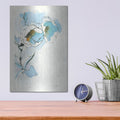 'Carols Roses 2 Blue' by Shirley Novak – Metal Wall Art, 12x16 room view