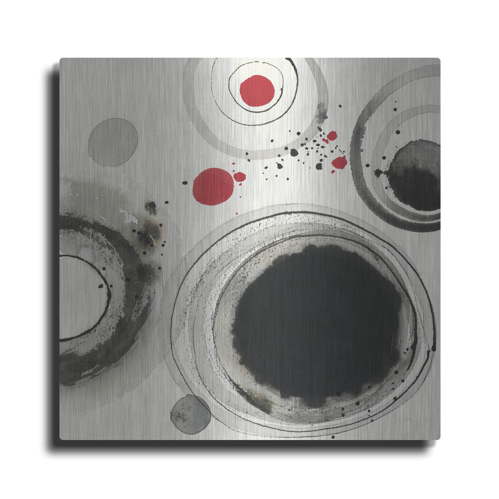 'Planetary 4 With Red' by Shirley Novak – Metal Wall Art