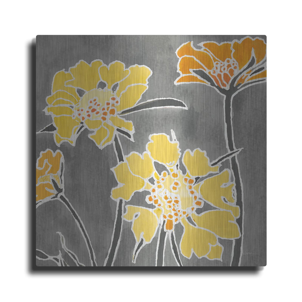 'Cloisonne Beauty 2 Gray' by Shirley Novak – Metal Wall Art