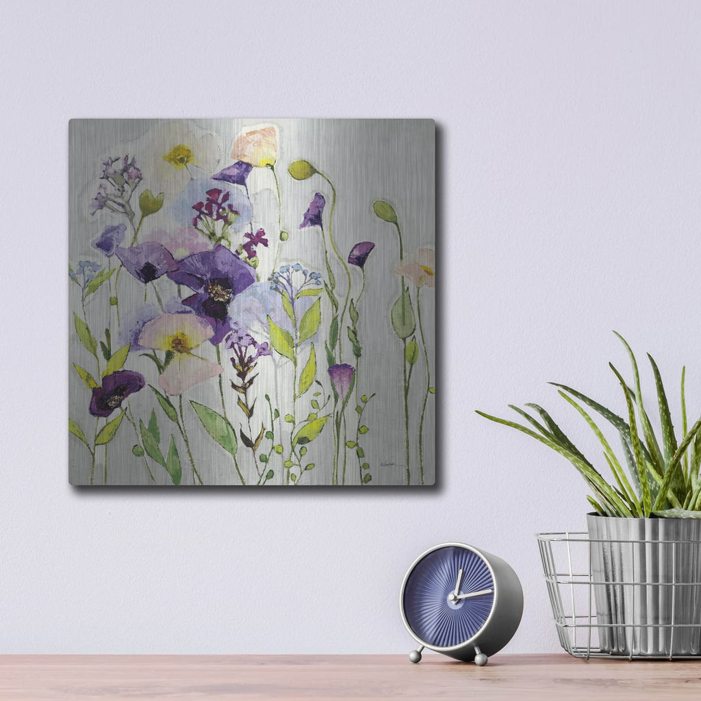 'Reve De Coquelicot' by Shirley Novak – Metal Wall Art, 12x12 room view