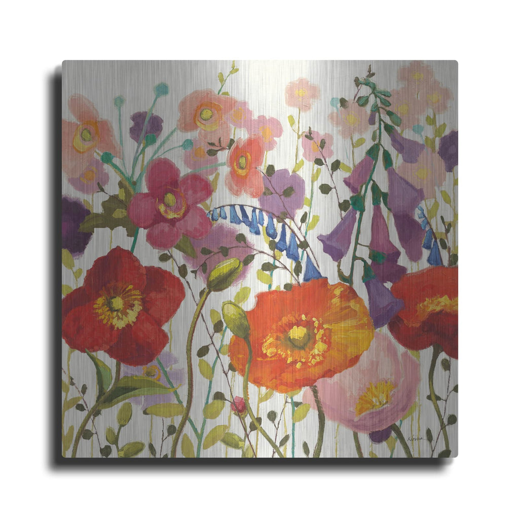'Couleur Printemps 3 White' by Shirley Novak – Metal Wall Art