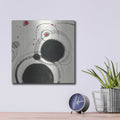 'Planetary 3 With Red' by Shirley Novak – Metal Wall Art, 12x12 room view