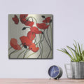 'Poppies And Cream 2' by Shirley Novak – Metal Wall Art, 12x12 room view