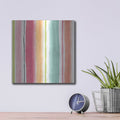 'Pink Somniferums Bright Pattern 2' by Shirley Novak – Metal Wall Art, 12x12 room view