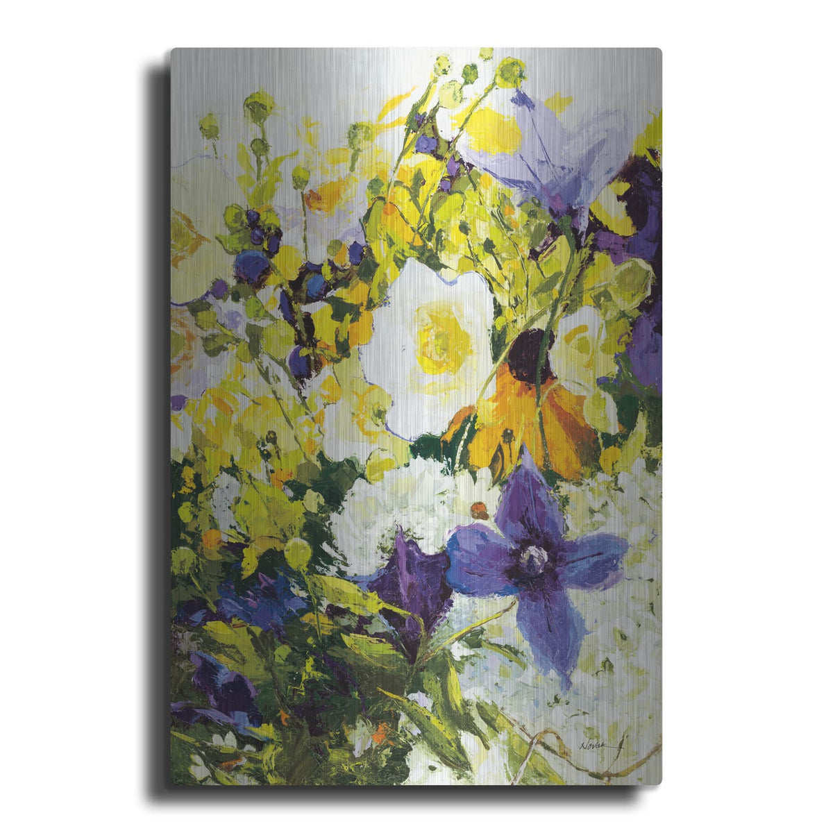 'White Anemones' by Shirley Novak – Metal Wall Art