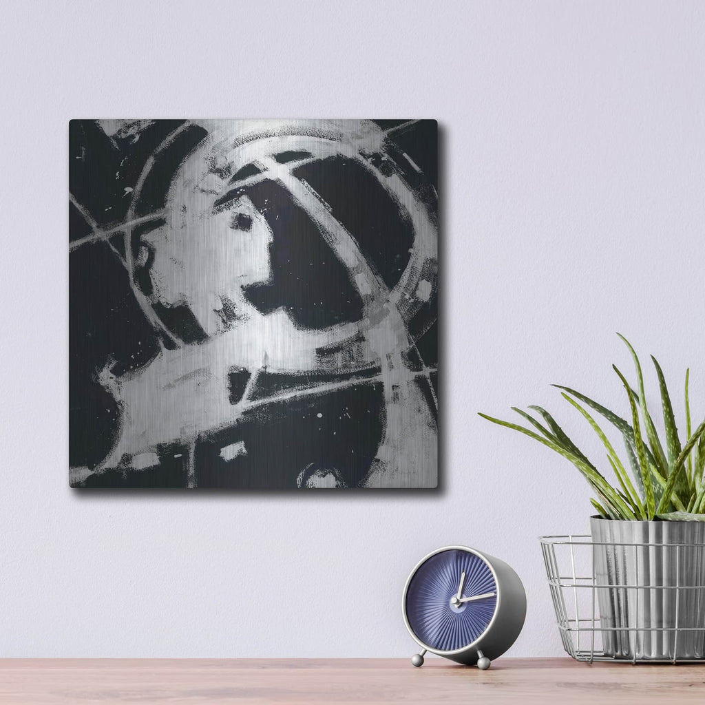 'Expression Abstract 3 Bw' by Shirley Novak – Metal Wall Art, 12x12 room view
