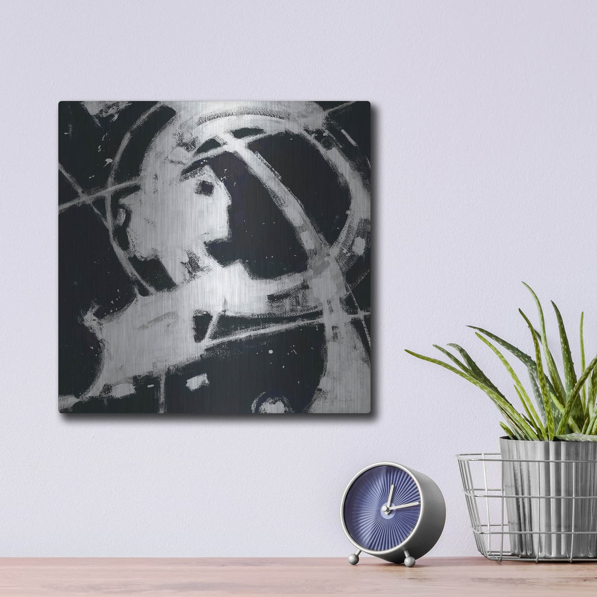 'Expression Abstract 3 Bw' by Shirley Novak – Metal Wall Art, 12x12 room view