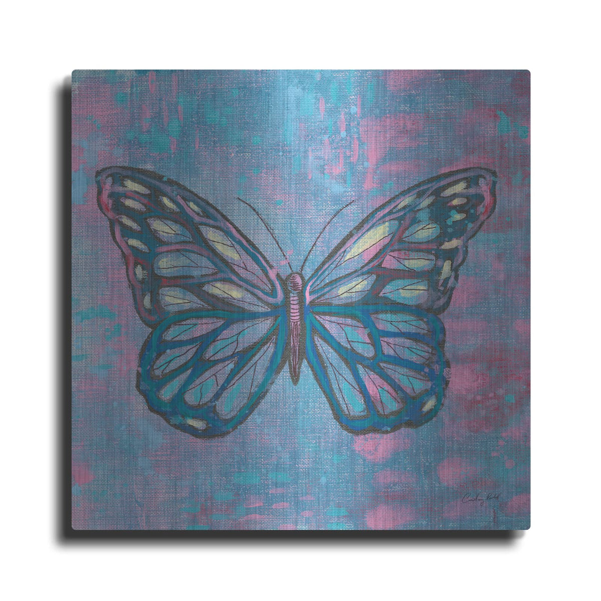'Bright Butterfly 1' by Courtney Prahl – Metal Wall Art