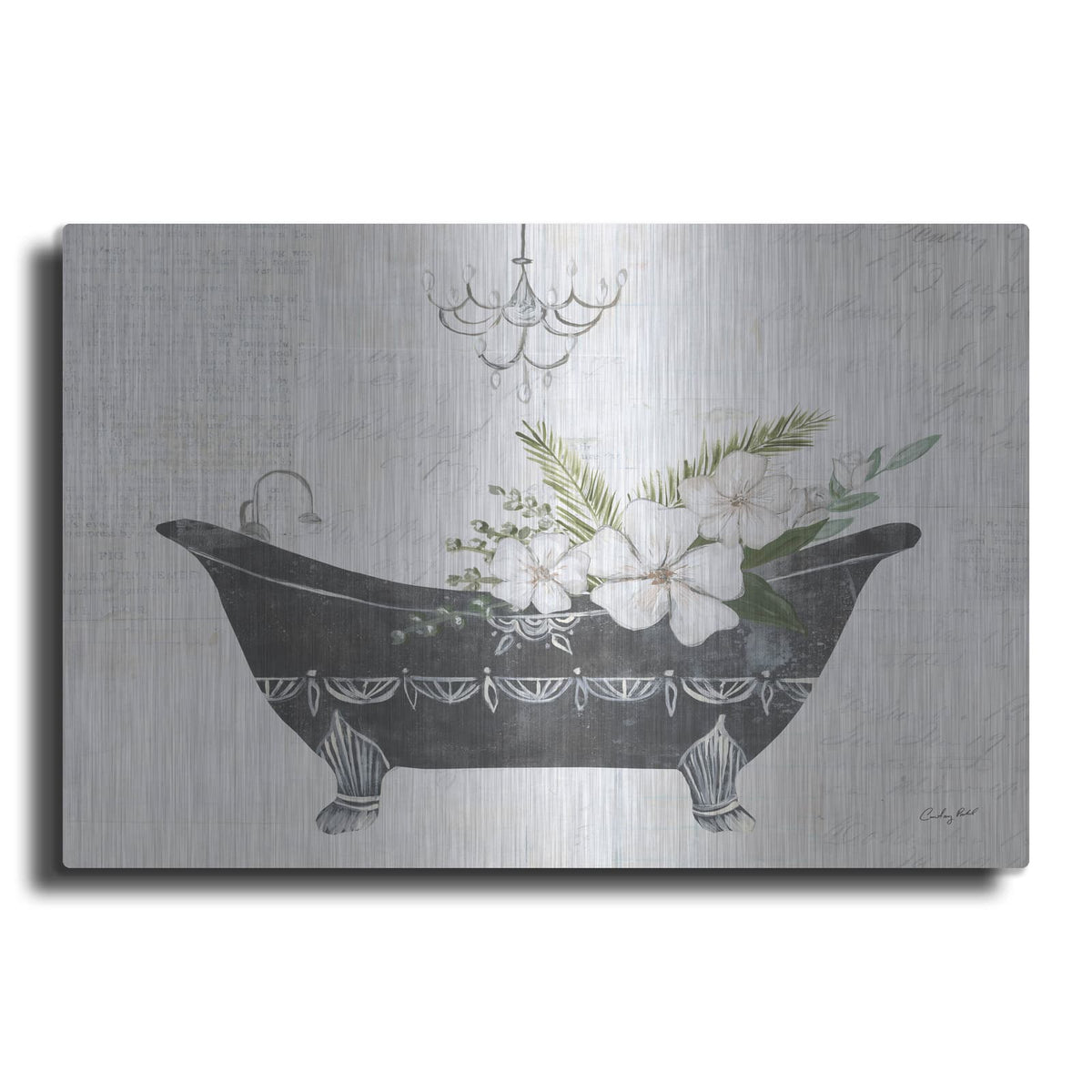 'Floral Bath 1 Flipped' by Courtney Prahl – Metal Wall Art