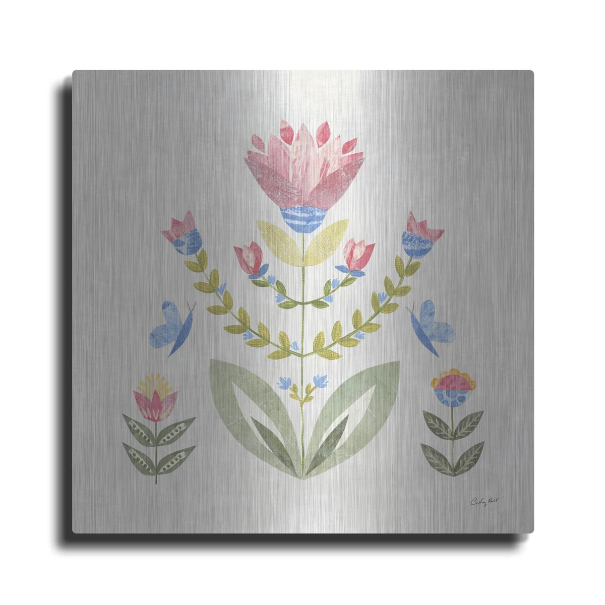 'Folk Cottage 2' by Courtney Prahl – Metal Wall Art
