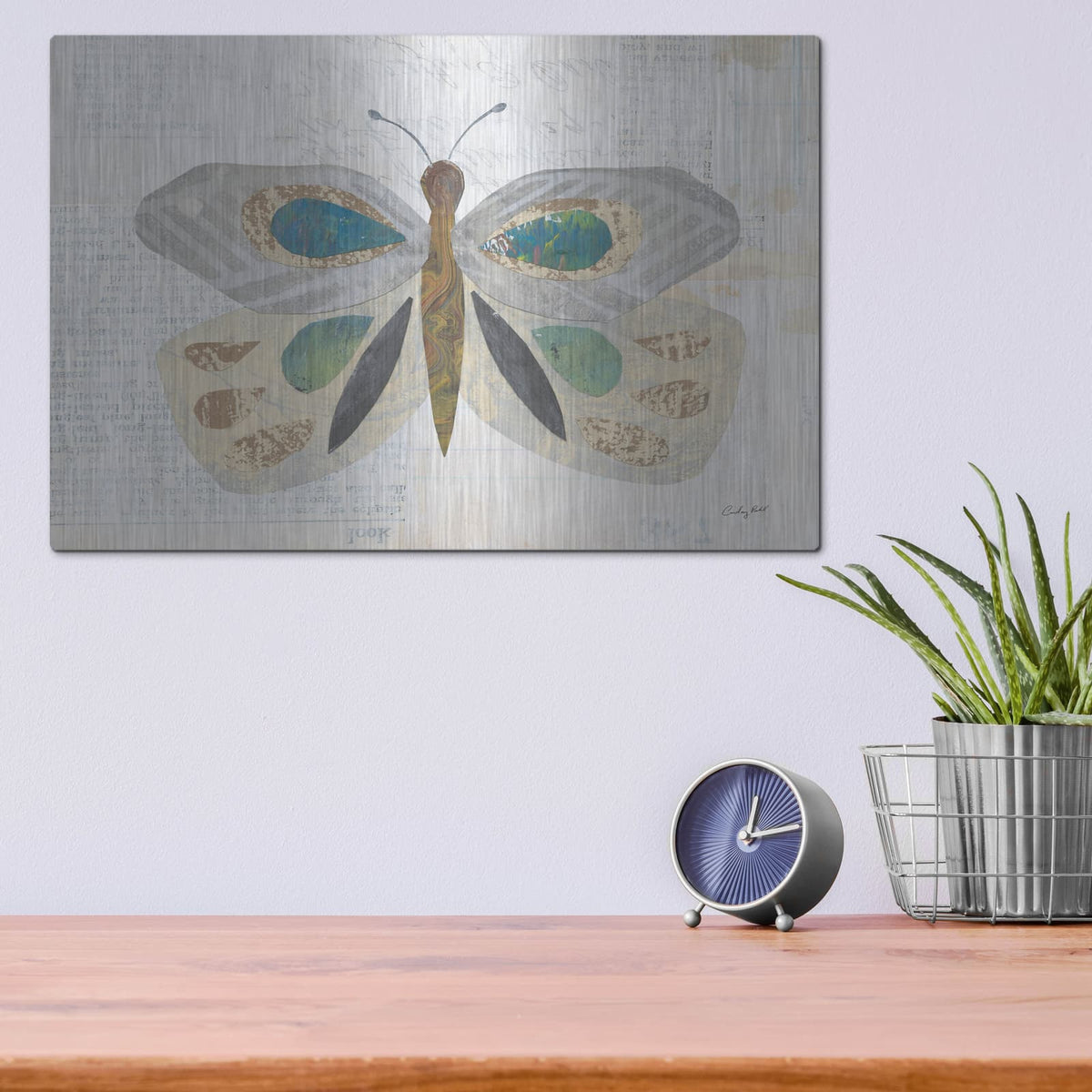 'Gentle Butterfly 1' by Courtney Prahl – Metal Wall Art, 16x12 room view