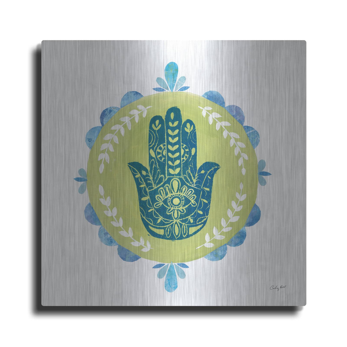 'Hamsa Mandala 2' by Courtney Prahl – Metal Wall Art