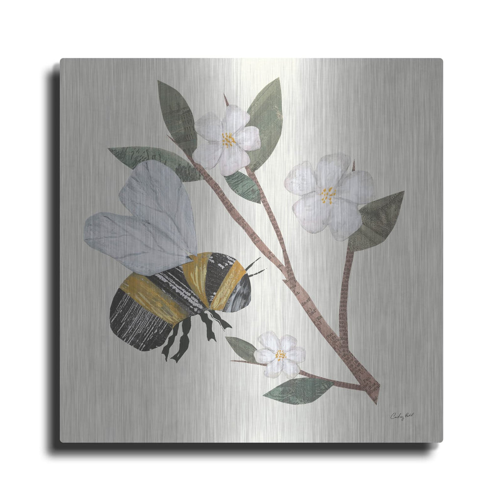 'In The Garden Bee 2' by Courtney Prahl – Metal Wall Art