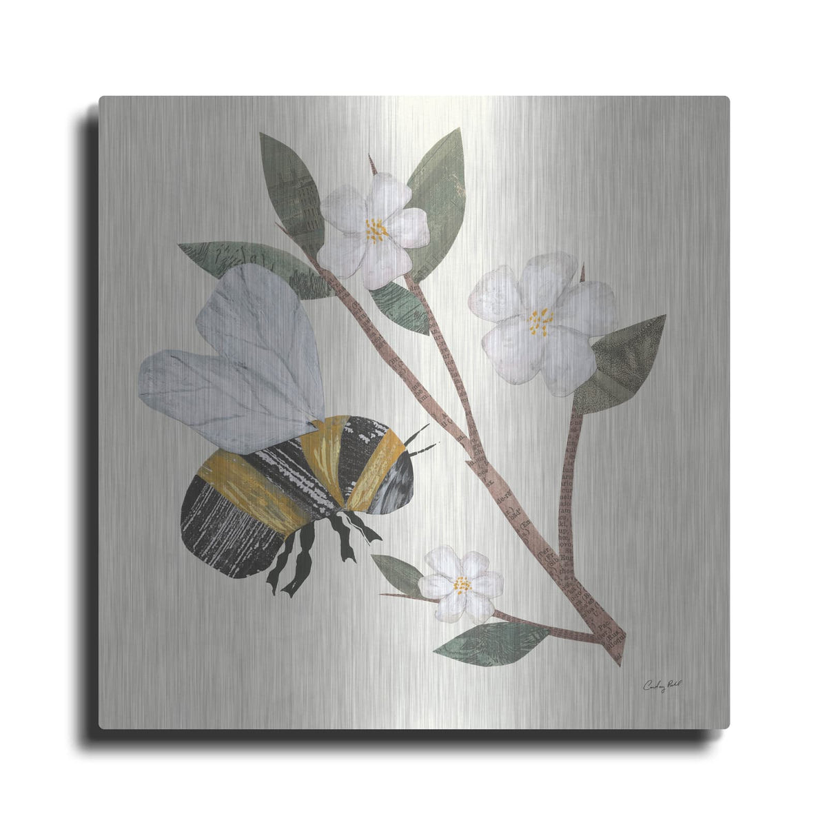 'In The Garden Bee 2' by Courtney Prahl – Metal Wall Art