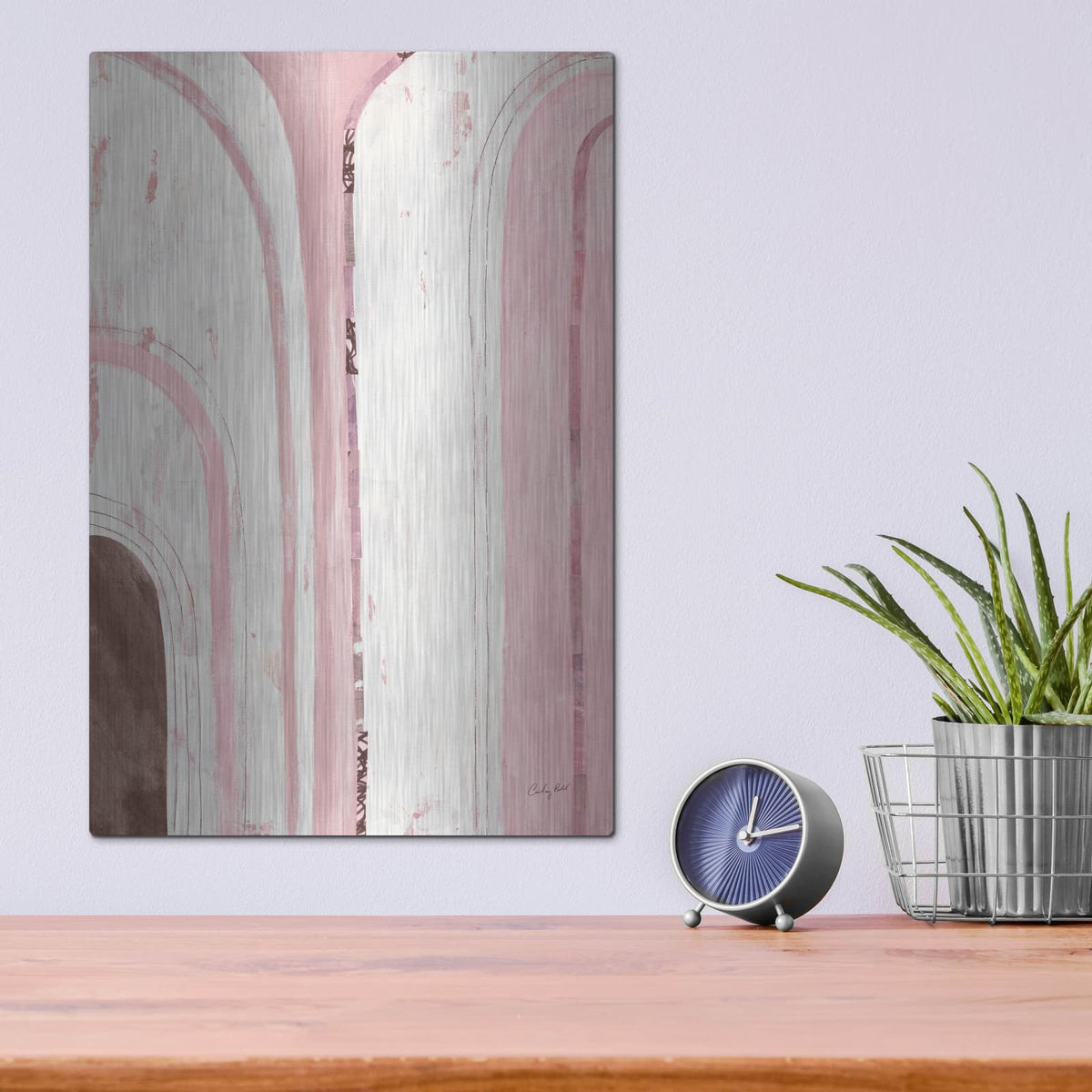 'Kindness 2 Pink' by Courtney Prahl – Metal Wall Art, 12x16 room view