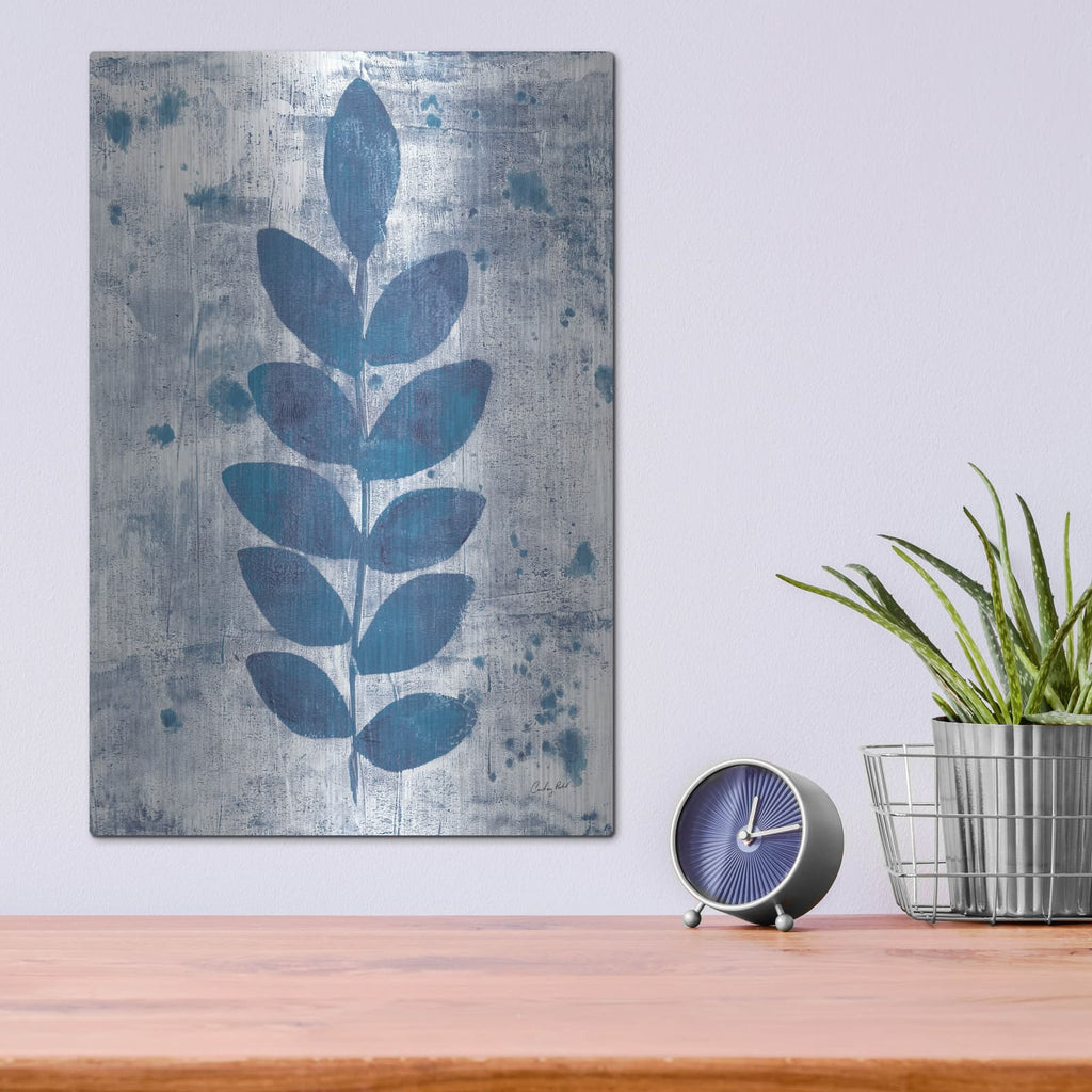 'Leaves Of Blue 1' by Courtney Prahl – Metal Wall Art, 12x16 room view