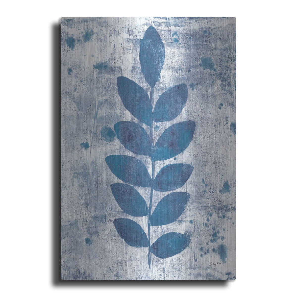 'Leaves Of Blue 1' by Courtney Prahl – Metal Wall Art
