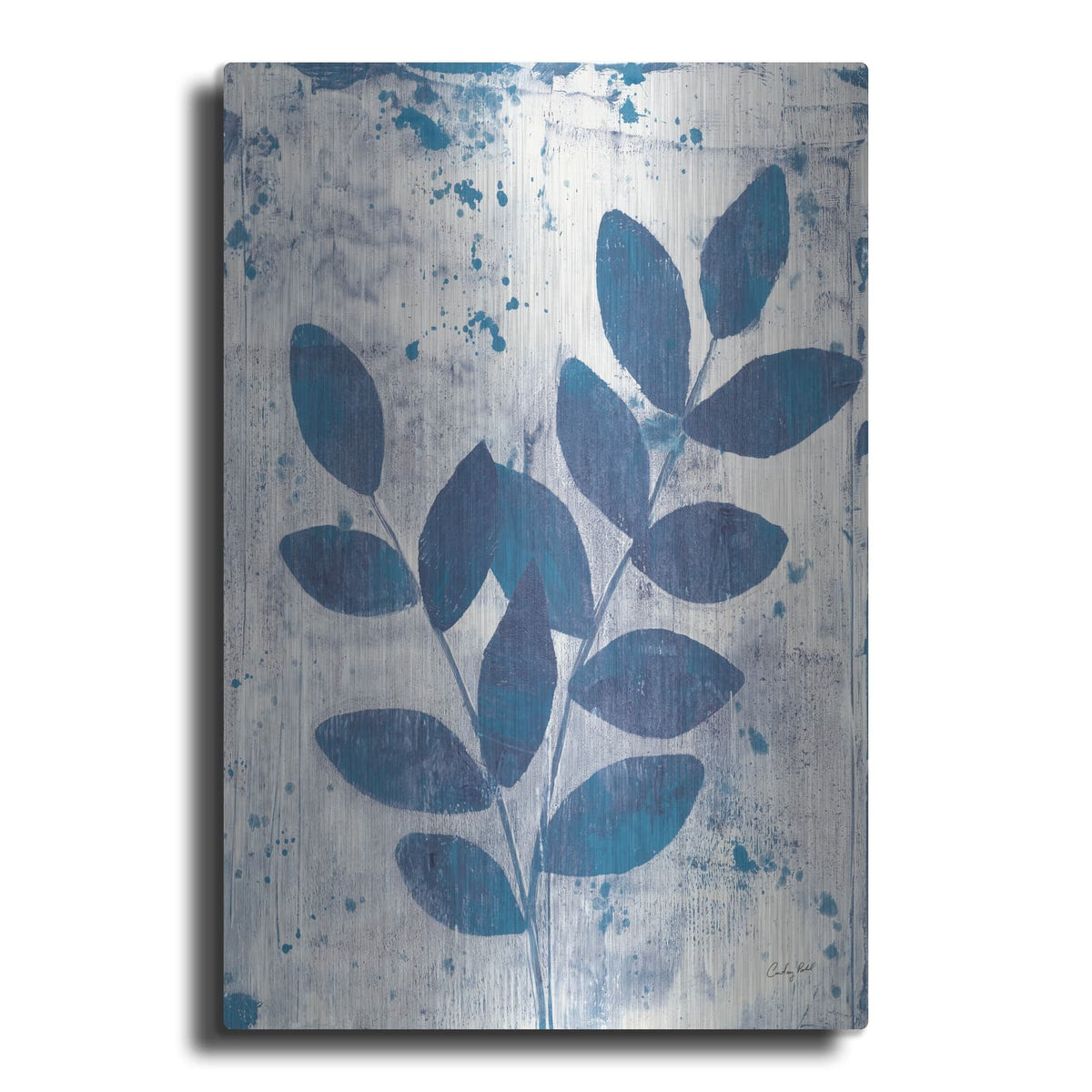'Leaves Of Blue 2' by Courtney Prahl – Metal Wall Art