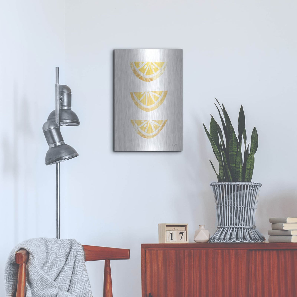 'Lemon Slices 1' by Courtney Prahl – Metal Wall Art, 16x24 room view