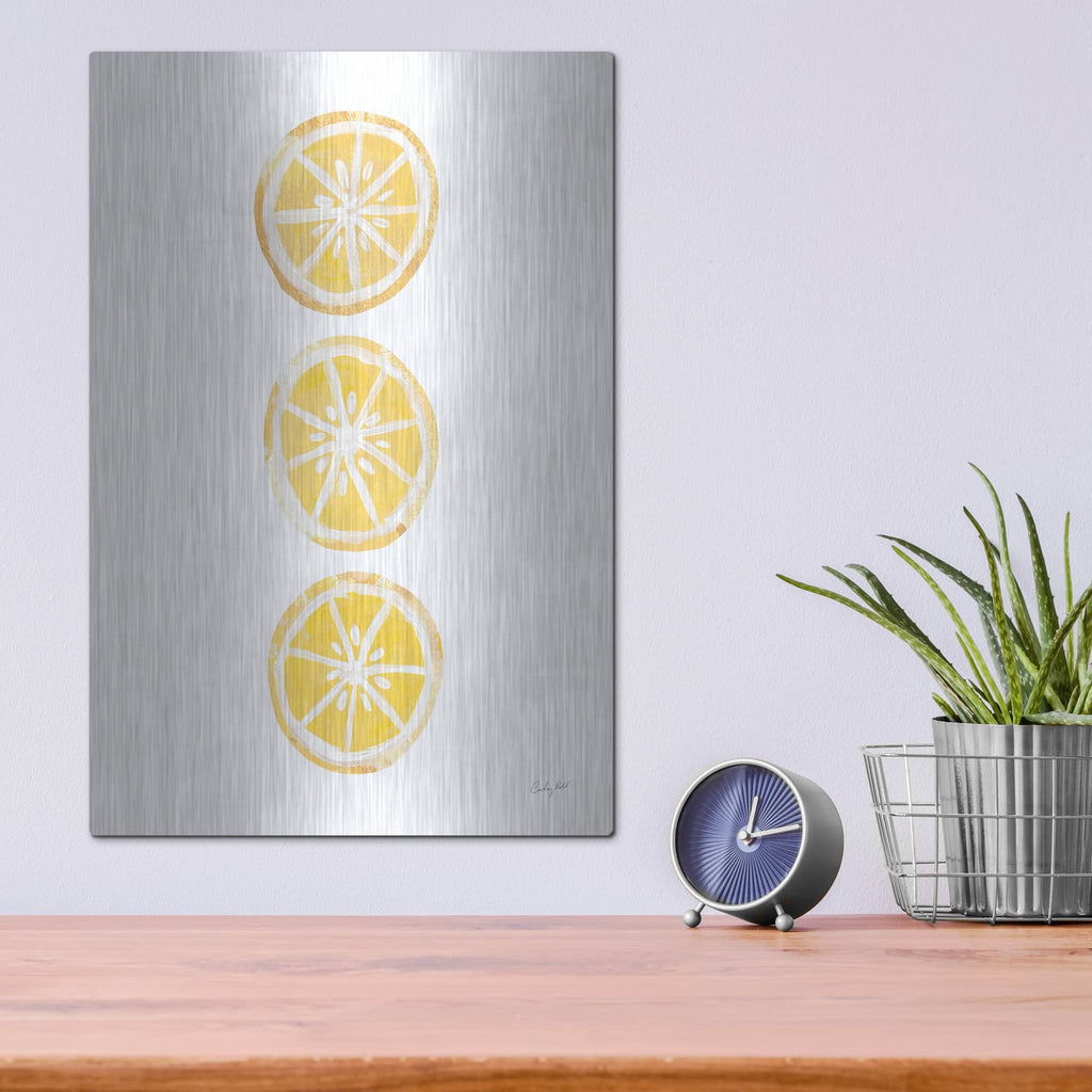 'Lemon Slices 2' by Courtney Prahl – Metal Wall Art, 12x16 room view