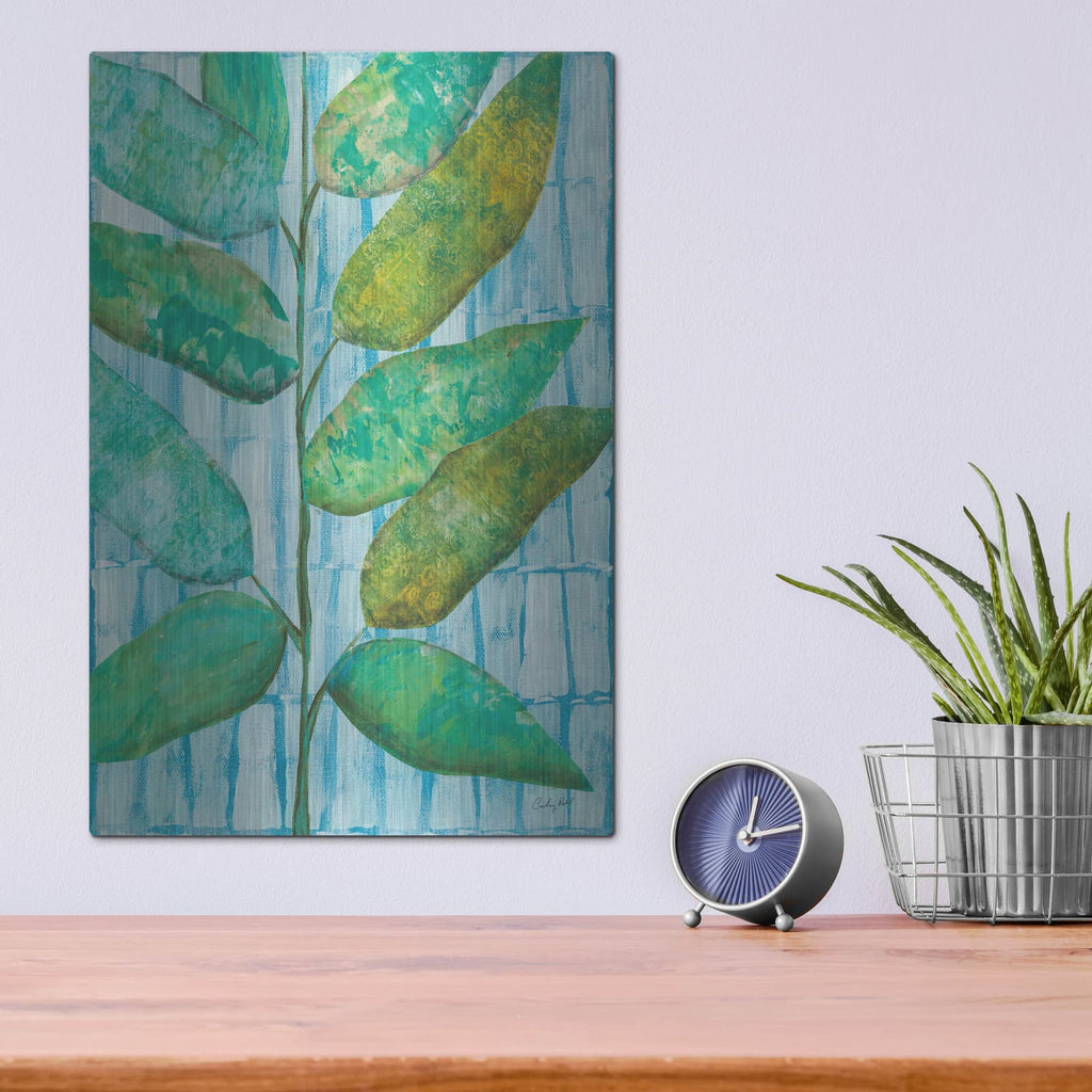 'Lively Leaves' by Courtney Prahl – Metal Wall Art, 12x16 room view