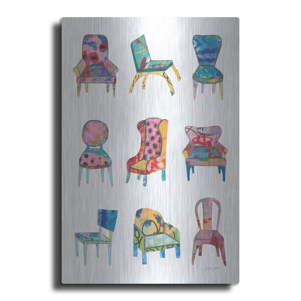 'Mod Chair Chart' by Courtney Prahl – Metal Wall Art