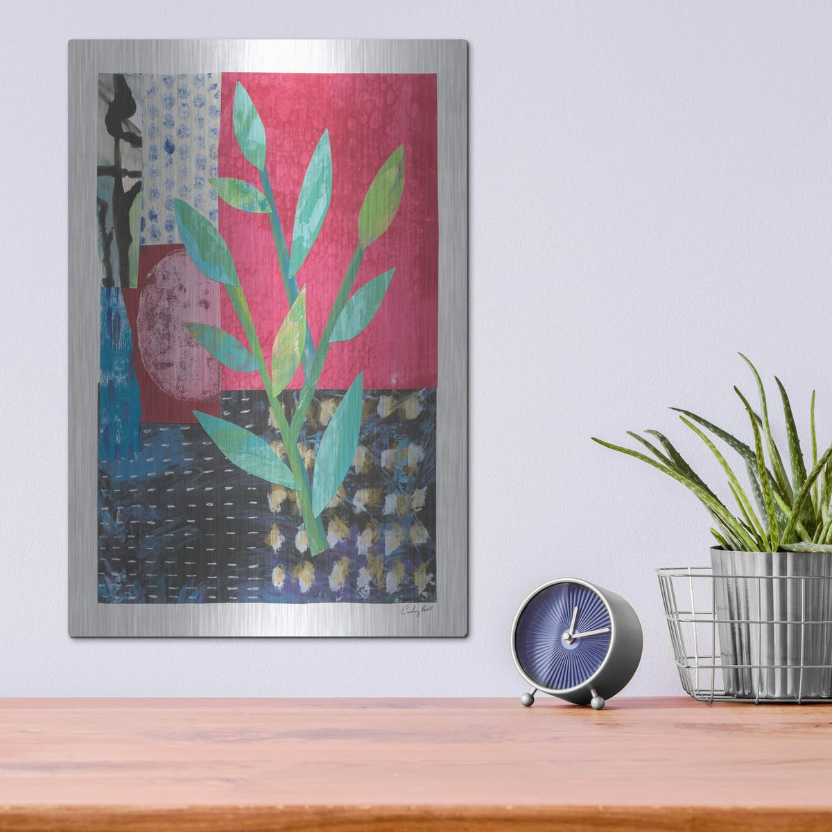'Patchwork Plants 1' by Courtney Prahl – Metal Wall Art, 12x16 room view