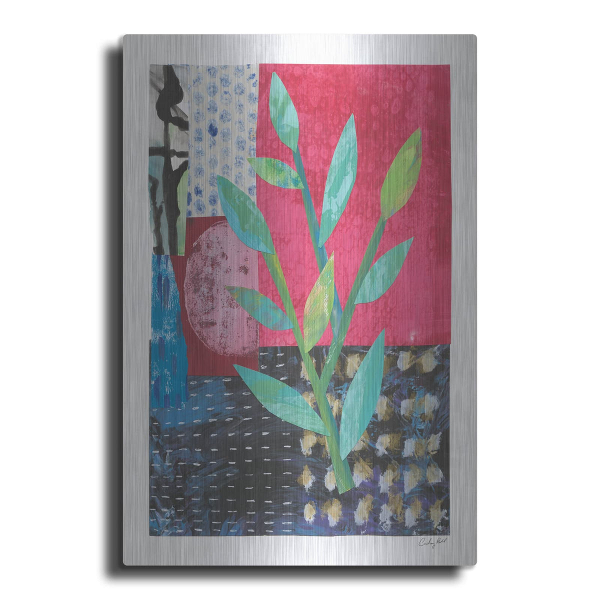 'Patchwork Plants 1' by Courtney Prahl – Metal Wall Art