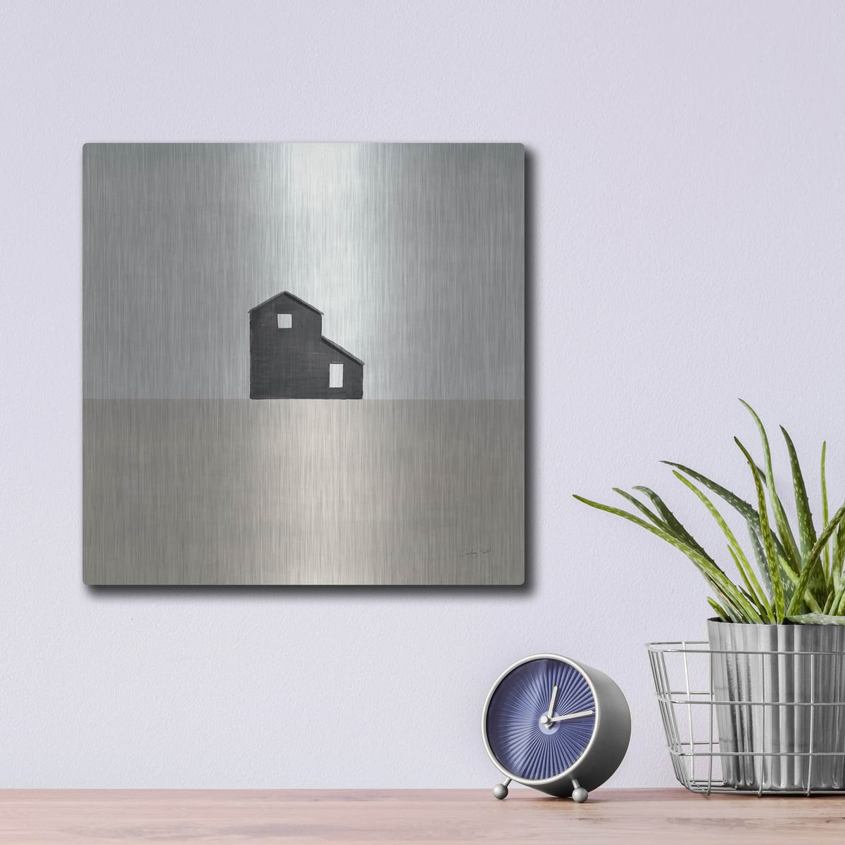 'Rural Simplicity 1 Neutral' by Courtney Prahl – Metal Wall Art, 12x12 room view
