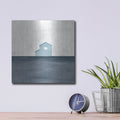'Rural Simplicity 4 Blue' by Courtney Prahl – Metal Wall Art, 12x12 room view