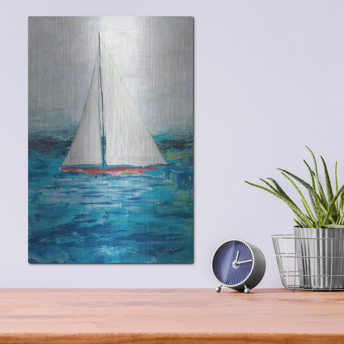 'Set Sail' by Courtney Prahl – Metal Wall Art, 12x16 room view